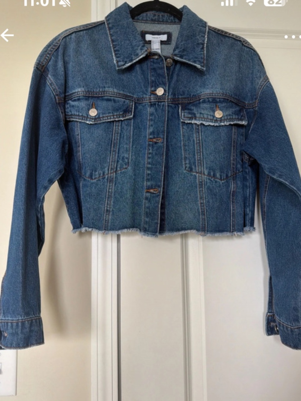 Cropped jean jacket